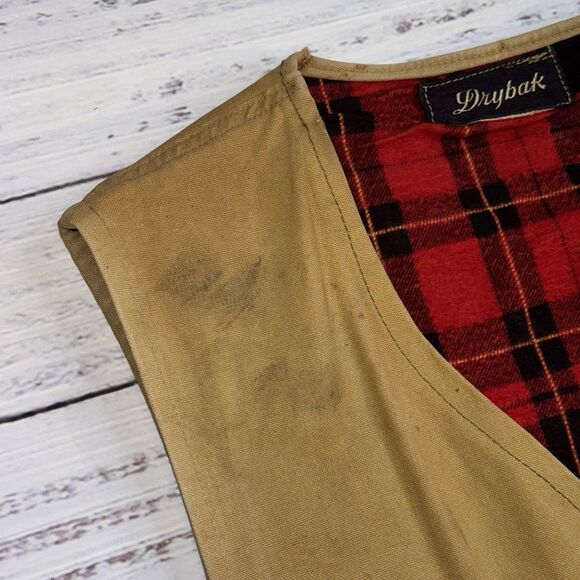 Vintage Drybak Canvas Hunting Shooting Vest Size M/L 12 Shell Pockets - Picture 7 of 9